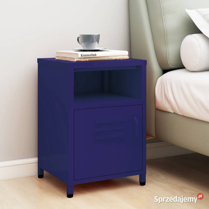 Szafka nocna granatowa 35x35x51 stalowa WM336217 Warszawa