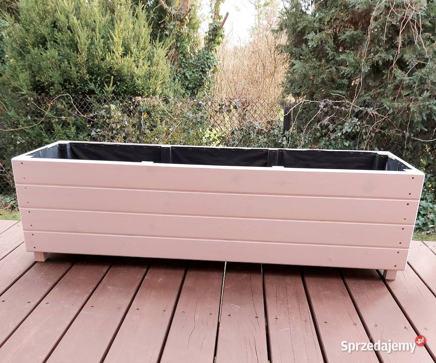 Donica drewniana biała łódzkie Radomsko