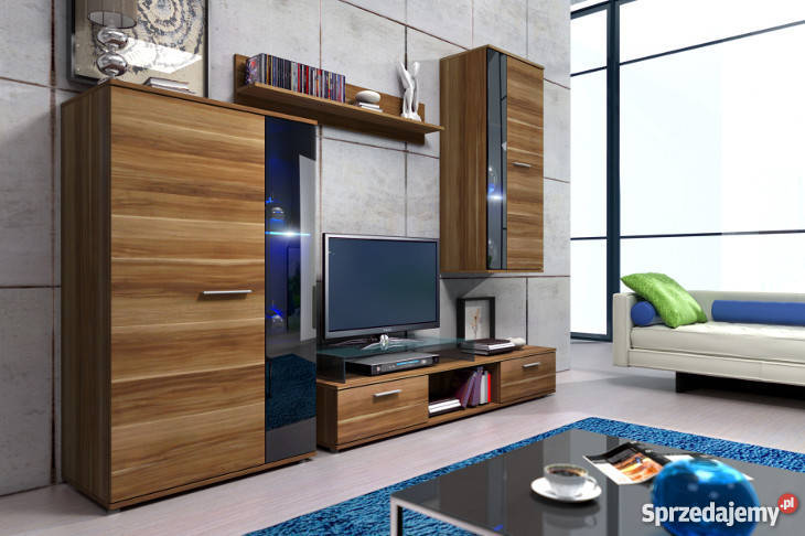 Meblościanka SALSA śliwa dostawa oświetlenie LED Białystok