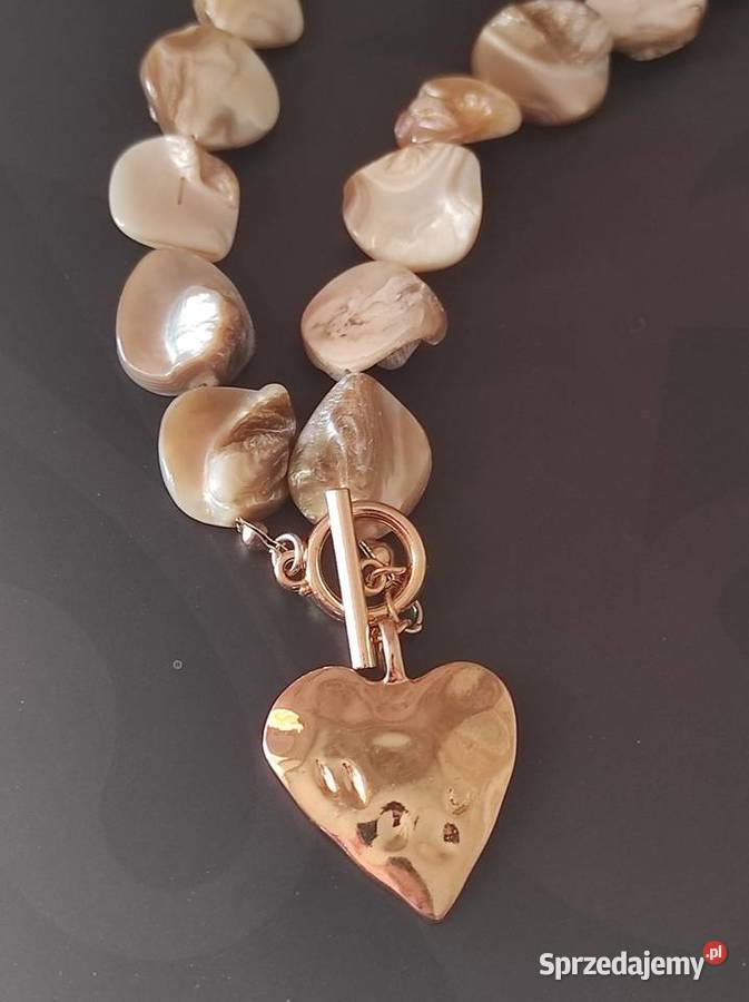 Naszyjnik z masy perłowej Wrzosowo