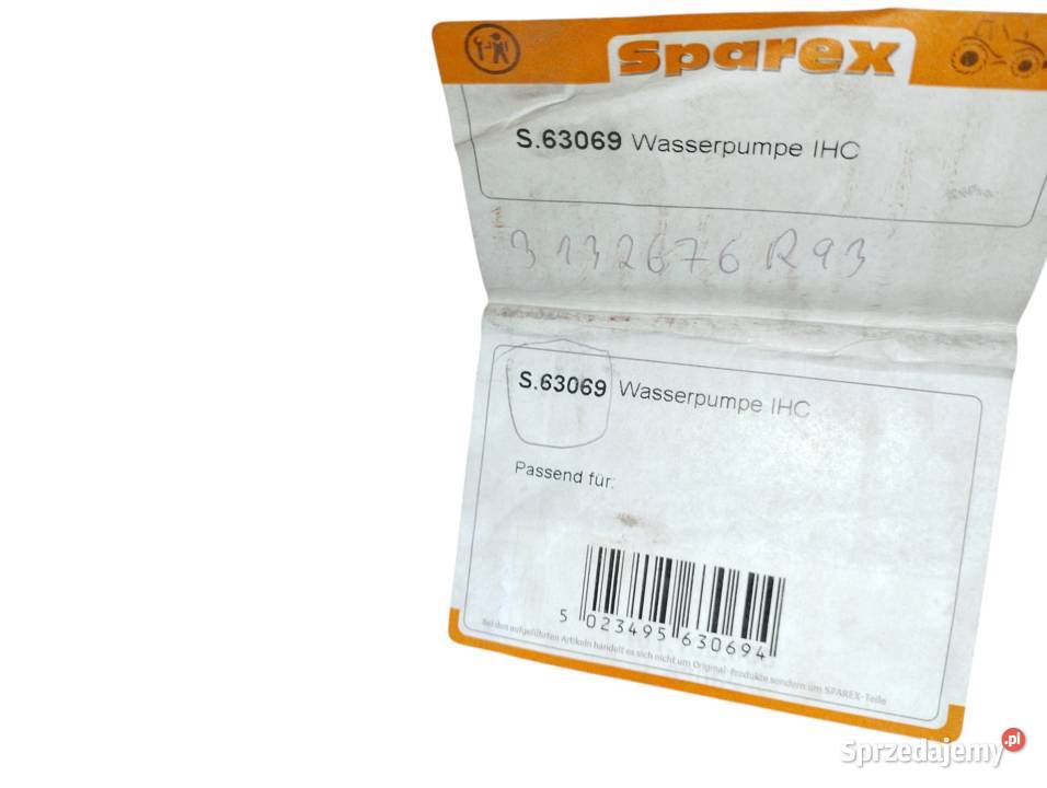Pompa wody CASE 787597R92 787597R91 3132676R93 Silnik i osprzęt
