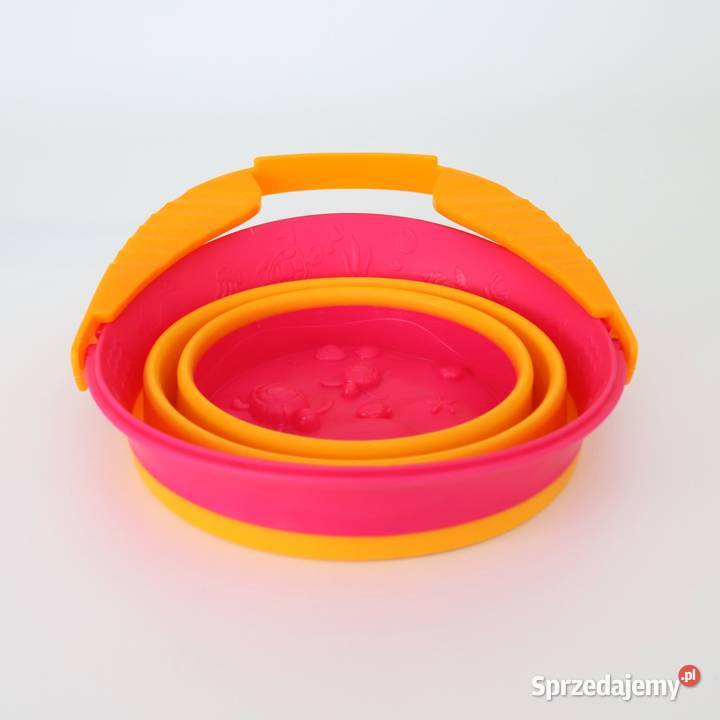 wiaderko do piaskownicy składane Round XL różowy małopolskie sprzedam
