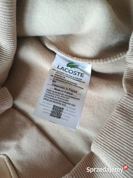 Bluza rozpinana bawełniana Lacoste beżowa M Lacoste Odzież codzienna Białystok