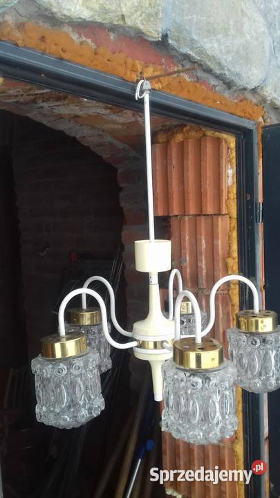 Retro lampa wiszaca z 60 tych lat firmy Kamenick dolnośląskie Lubań