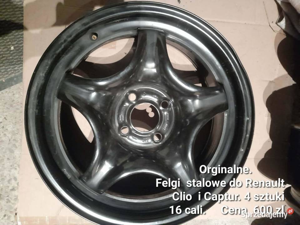 Orginalne stalowe felgi 16 Zali Captur Clio Brzesko