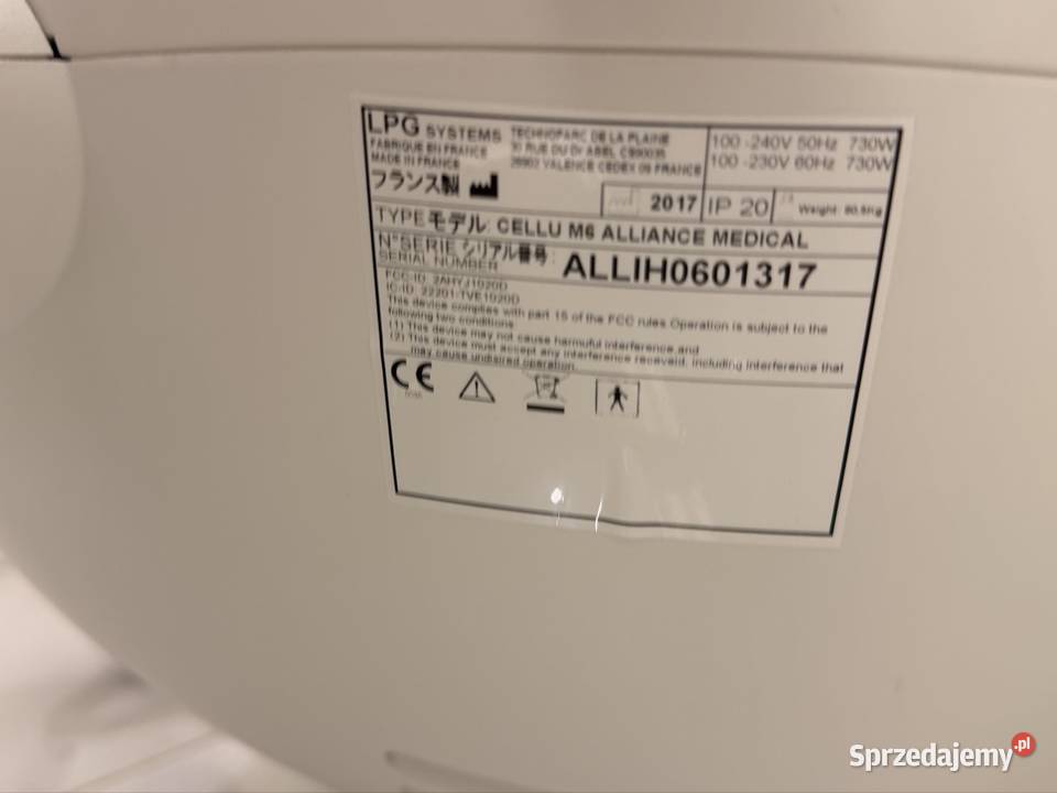 ENDERMOLOGIA LPG CELLU M6 ALLIANCE MEDICAL mazowieckie