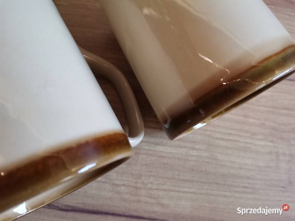 Stare unikatowe nieużywane 2 kubki porcelit