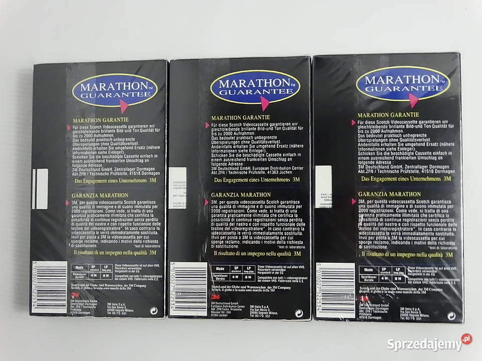 Nowe Kasety VHS Scotch Grade Plus E240 3M Zestaw sprzedam