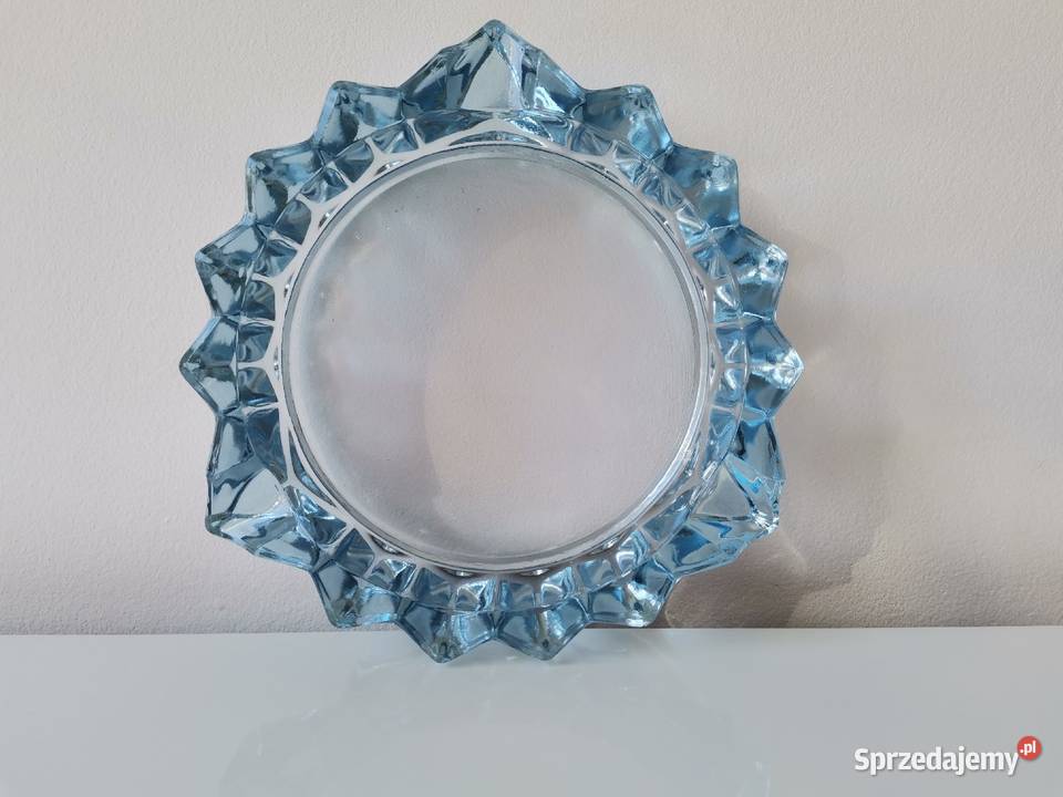 Stara duża nieużywana niebieska popielniczka Katowice