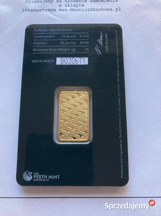 Sztabka 10 gram Złota LBMA The Perth Mint Kolekcje Warszawa