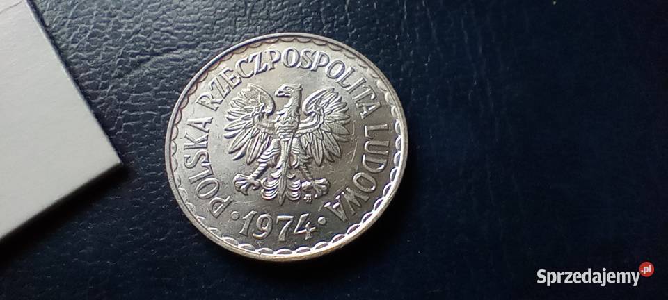 Stare monety 1 złoty 1974 PRL Polska piękna