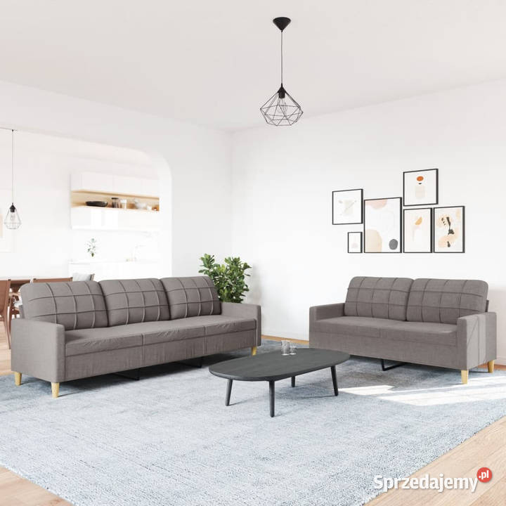 2cz komplet wypoczynkowy taupe tapicerowany Warszawa