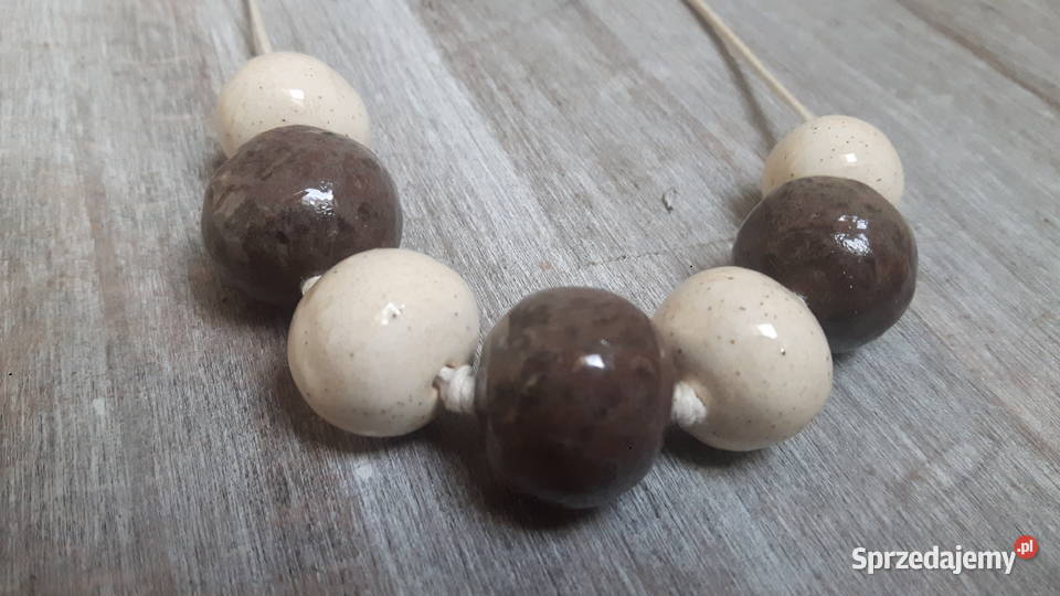 Naszyjnik ceramiczny ręcznie wykonany Naszyjniki Otwock