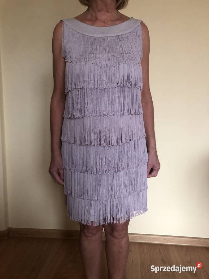 Sukienka na imprezy wieczorowa frędzle podlaskie Sokółka