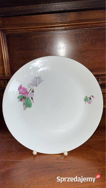 Patera Kahla Z cyklamenami Biała porcelana