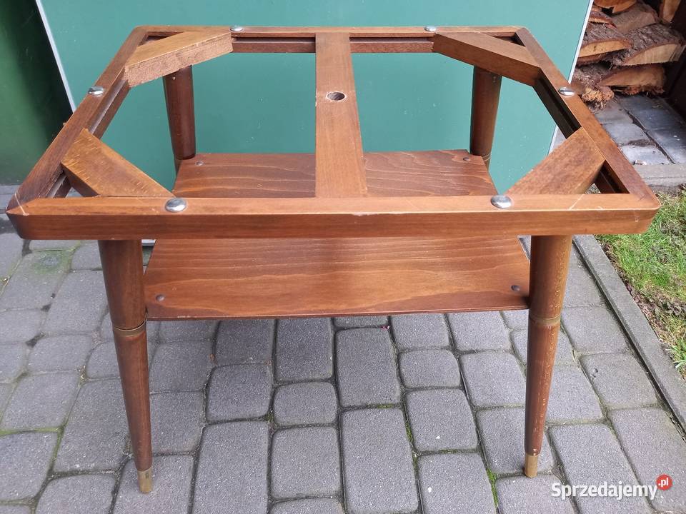 Stary stolik patyczak PRL vintage Rawicz