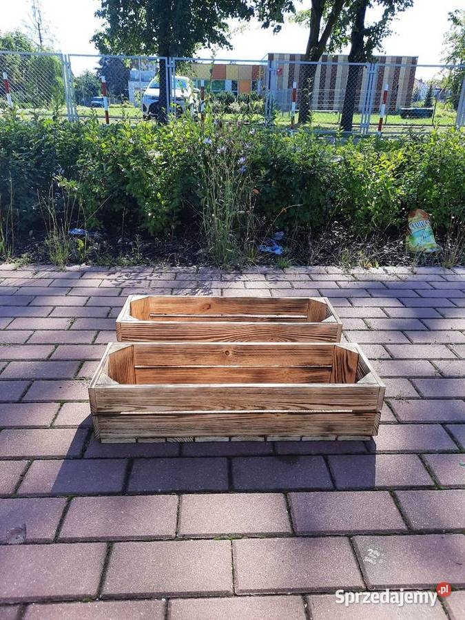 Skrzynka drewniana 10 tzw doniczka 6020135 Doniczki do rozsad łódzkie Rawa Mazowiecka