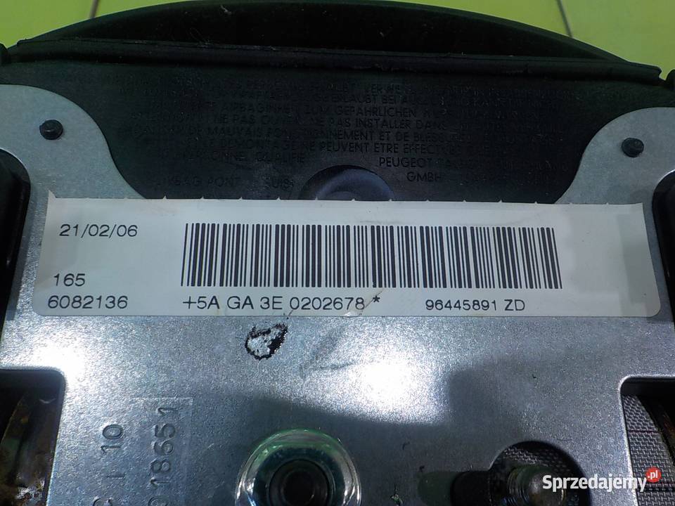 PEUGEOT 407 COUPE 30 V6 06r 2D AIRBAG poduszka Suków