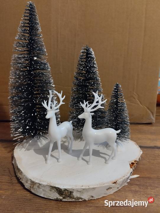 Dekoracja Świąteczna Zimowa Kraina z Jeleniami Krzesin