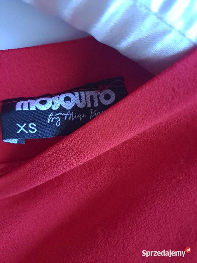 Mosquito Czerwona sukienka ołówkowa z suwakiem z Warszawa