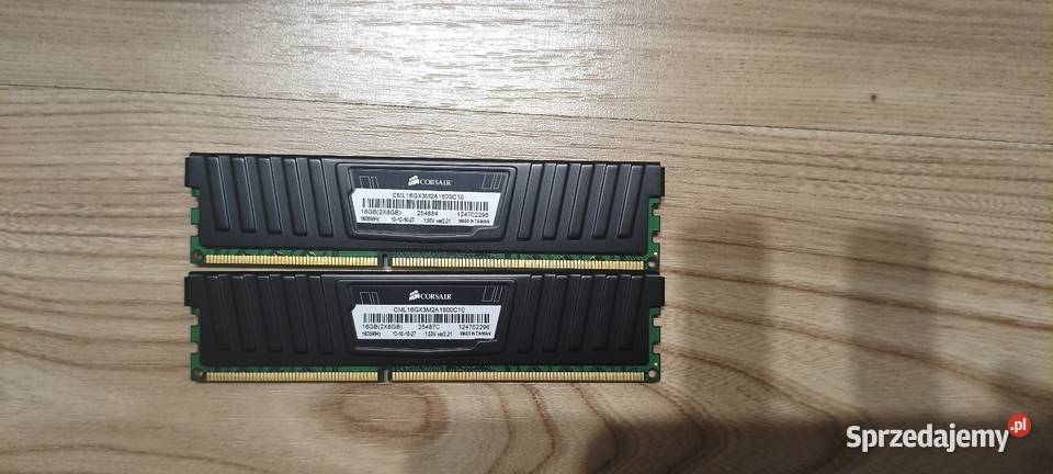 Corsair Vegeance DDR3 16gb 2x8gb Pamięci Tarnogród sprzedam