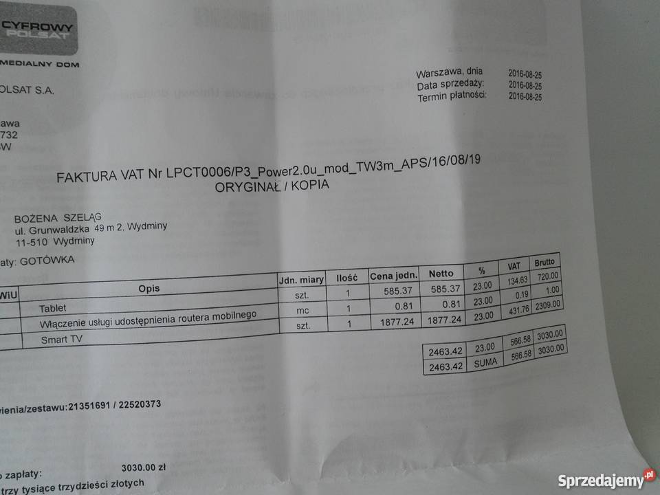 Nieużywany Smart TV LG 49LF590V Gwarancja Białystok