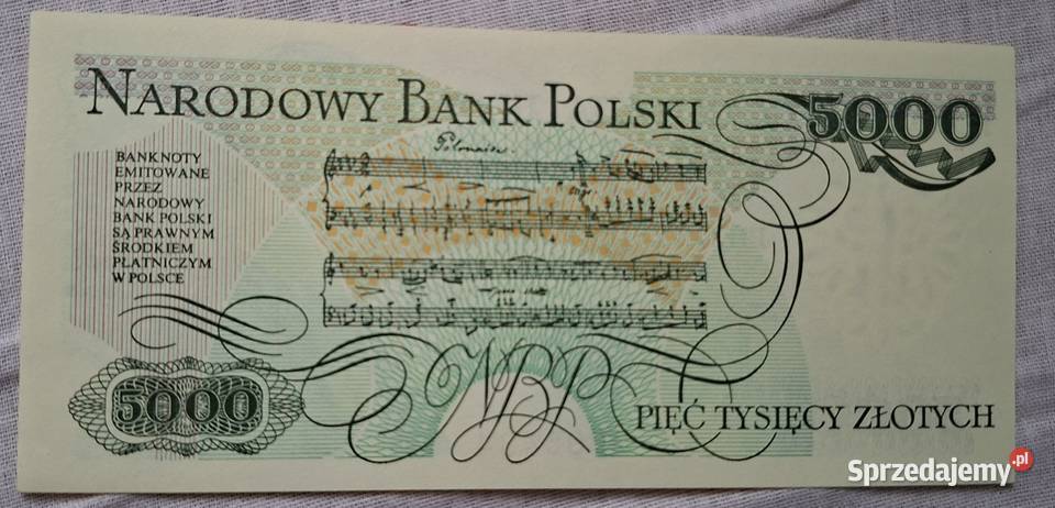 Banknot 5000 Numizmatyka Dąbrowa Górnicza