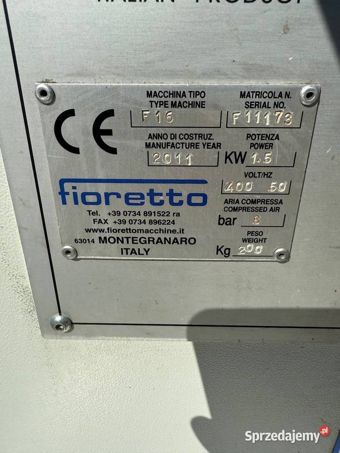 Fioretto F16 Formowarka maszyna do formowania