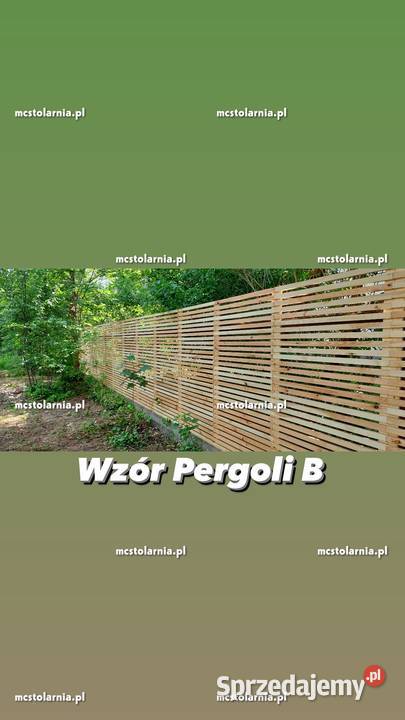 Płot lamelowy pergola donica z pergolą Warszawa