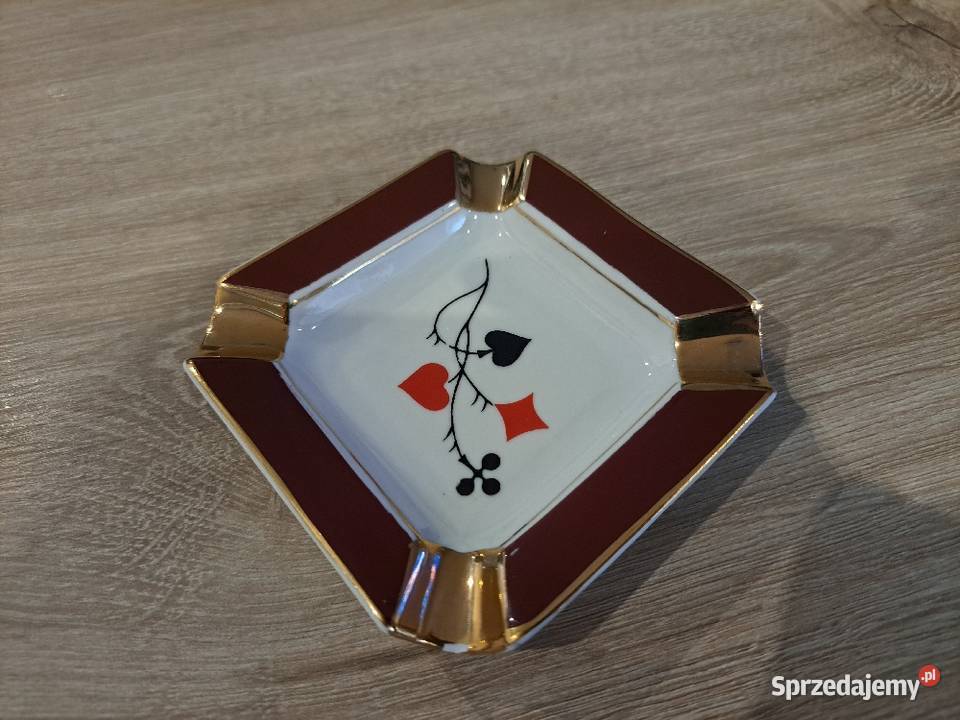 Stara Popielniczka Brydżowa Ćmielów Zestawu Radom