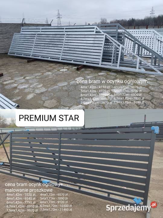 Brama przesuwna panelowa 4 m SUPREME ocynk Tarczyn