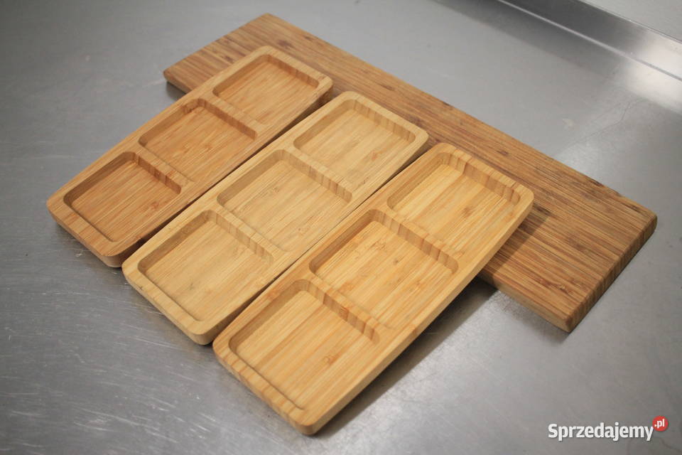 Drewniane miseczki niskie ładny komplet Pszczyna