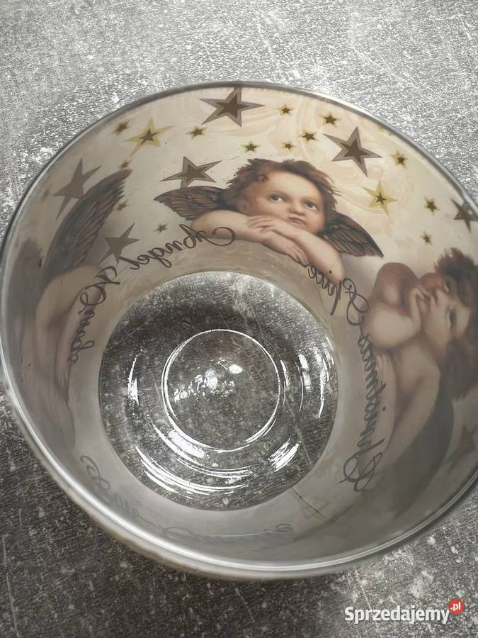 Świecznik ozdoba z aniołkami aniołami