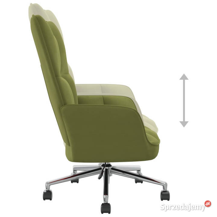 Fotel jasnozielony obity aksamitem WM328164 Fotele Warszawa