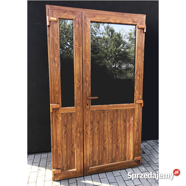 Ciepłe drzwi PCV 140x210 złoty dąb ręki Kraków