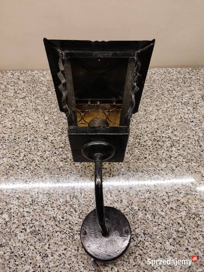 Stara retro lampa ścienna kinkiet na ganek opolskie Głuchołazy
