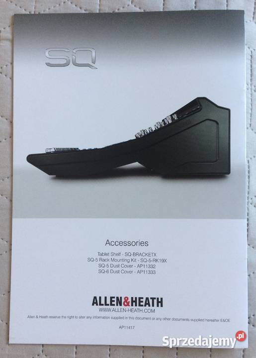 Allen Heath SQ brochure broszura informacyjna Sprzęt estradowy, studyjny i DJ-ski Kępice
