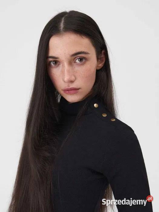 czarna bluzka ze stójką Sinsay małopolskie Olkusz