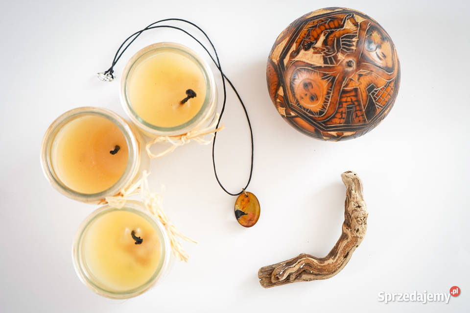 Owalny kolorowy artystyczny wisiorek Naszyjniki Warszawa