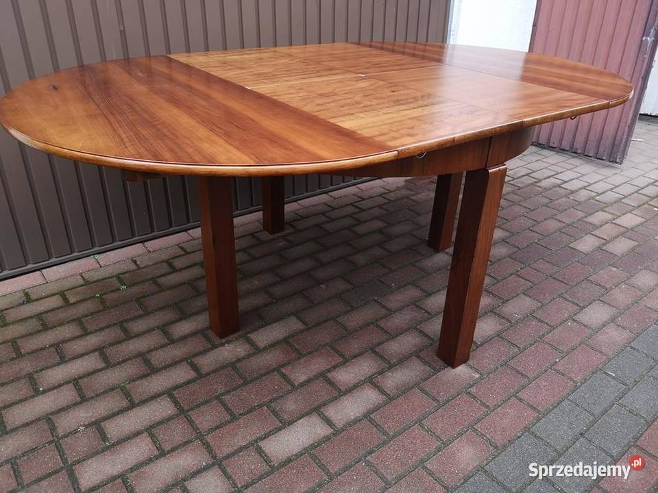 Stół Okrągły Orzech Zgrabny 110 Antyk Stary Swarzędz