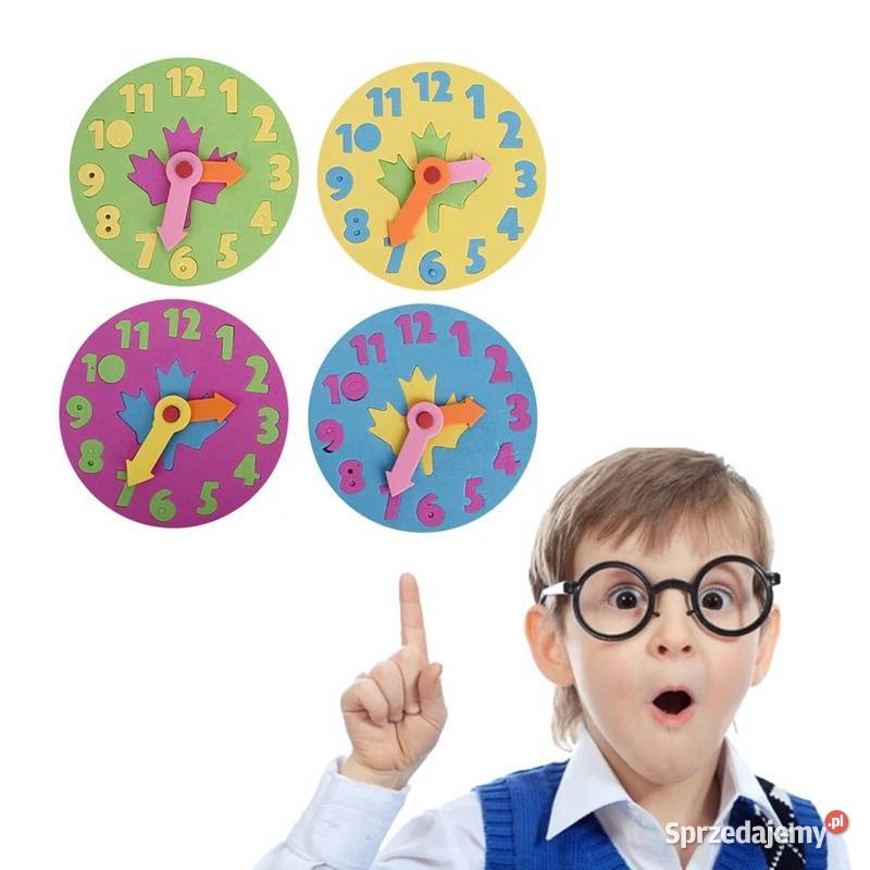 Piankowy zegar edukacyjny Nauka godzin Płock