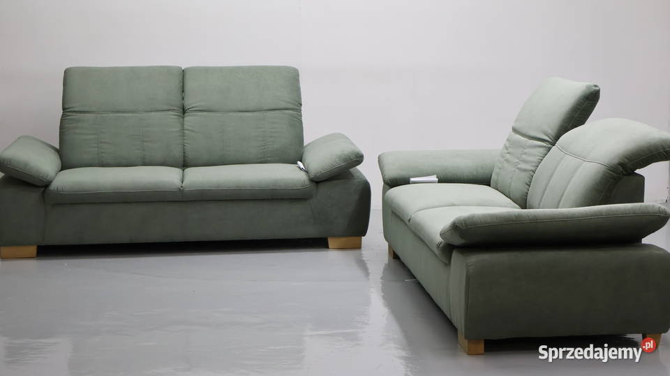 TAZ nowy komplet 3 3 kanapy ZESTAW sofa zielona