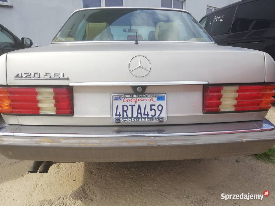 Mercedes W126 420SEL z Kalifornii uszkodzony Sierakowice