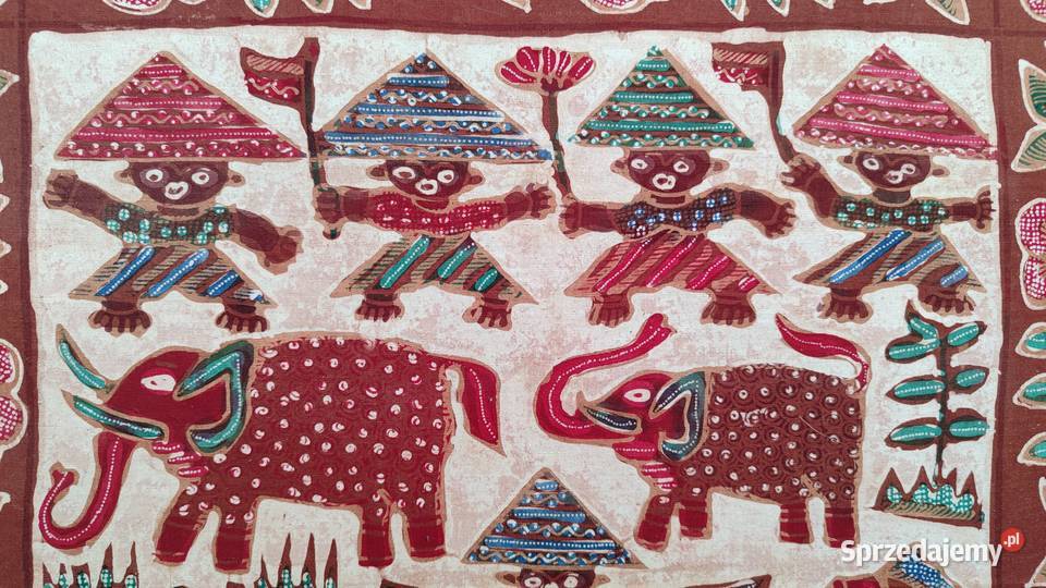 Duży obraz batik Indonezja ręcznie malowany pomorskie Gdańsk