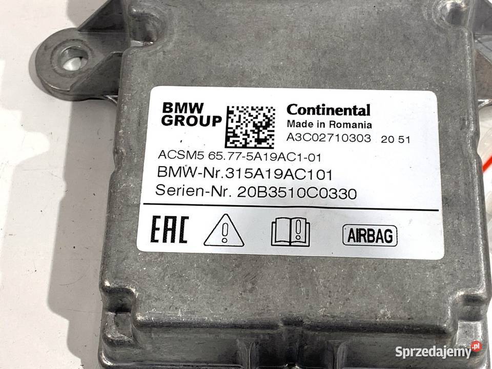 SENSOR AIRBAG BMW G30 5A19AC1 CZUJNIK PODUSZKI