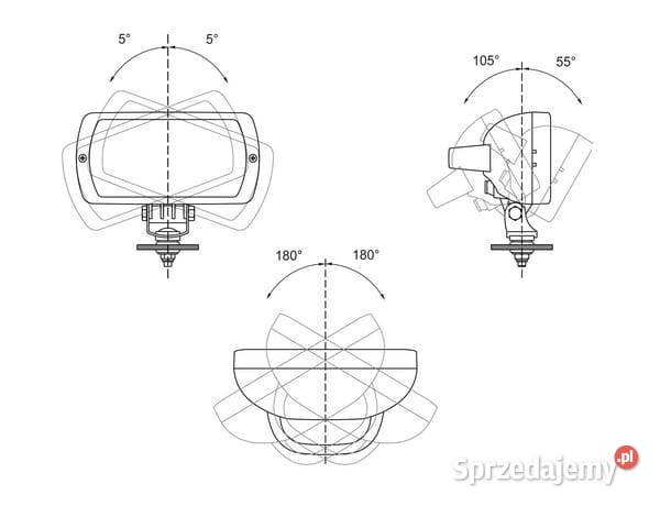 Lampa robocza prostokątna 1400630021N Kamionna