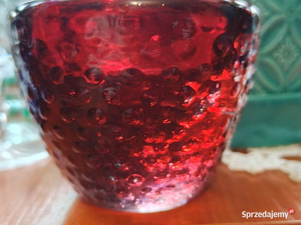 Świecznik szkło Vintage Legnica