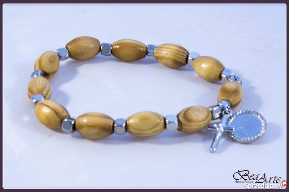 Różaniec dziesiątka bransoletka na gumce małopolskie Łysa Góra