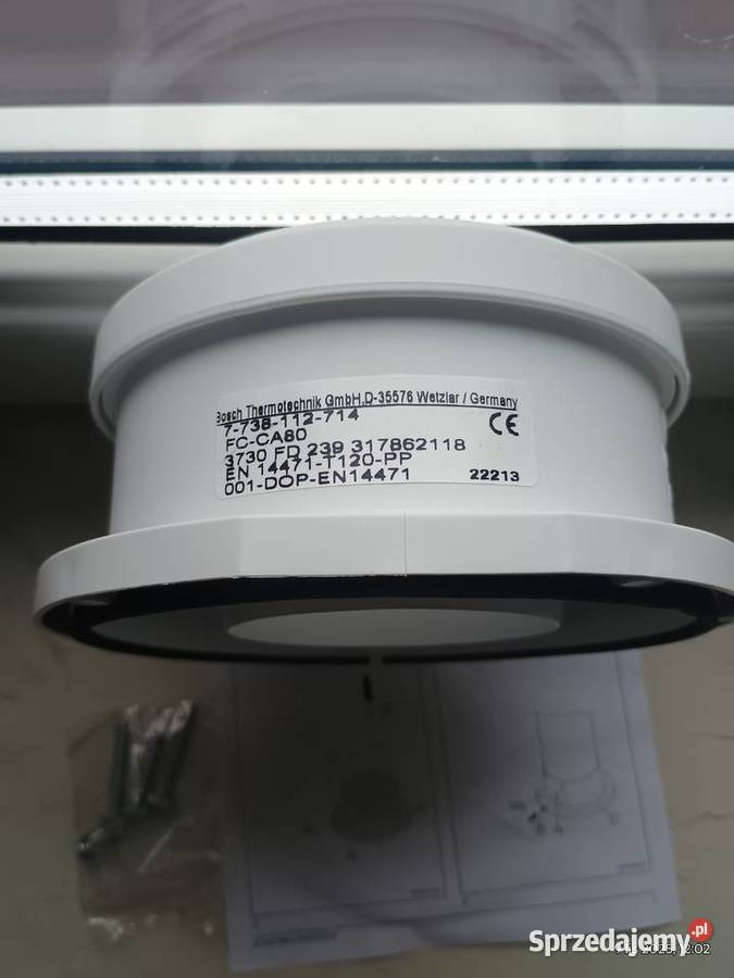 Adapter do komina 125 na 80 Junkers Bosch Białe Błota