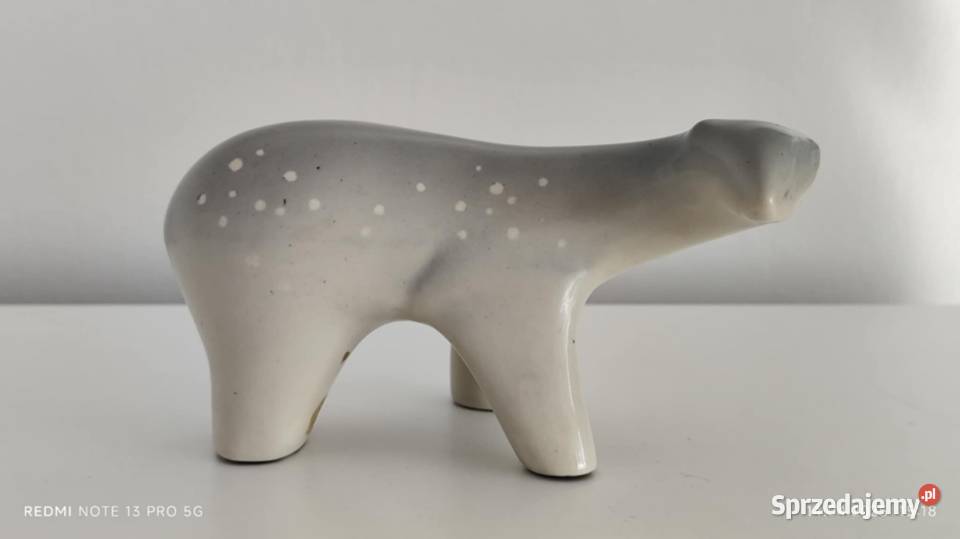 Figurka Porcelanowa Niedźwiedź Chodzież Wiązów